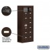 Salsbury Cell Phone Storage Locker - with Front Access Panel - 7 Door High Unit (8 Inch Deep Compartments) - 14 A Doors (13 usable) - Bronze - Surface Mounted - Resettable Combination Locks